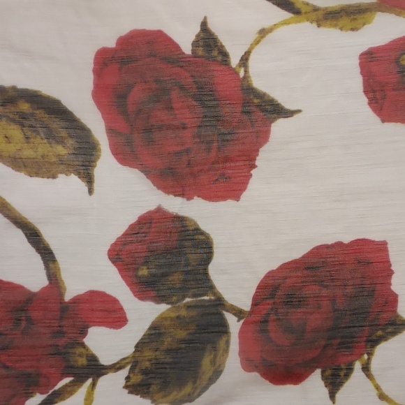 Dolls Kill Sugar Thrillz NWT White Red Rose Sheer Chiffon Babydoll Mini Dress M - Picture 5 of 8